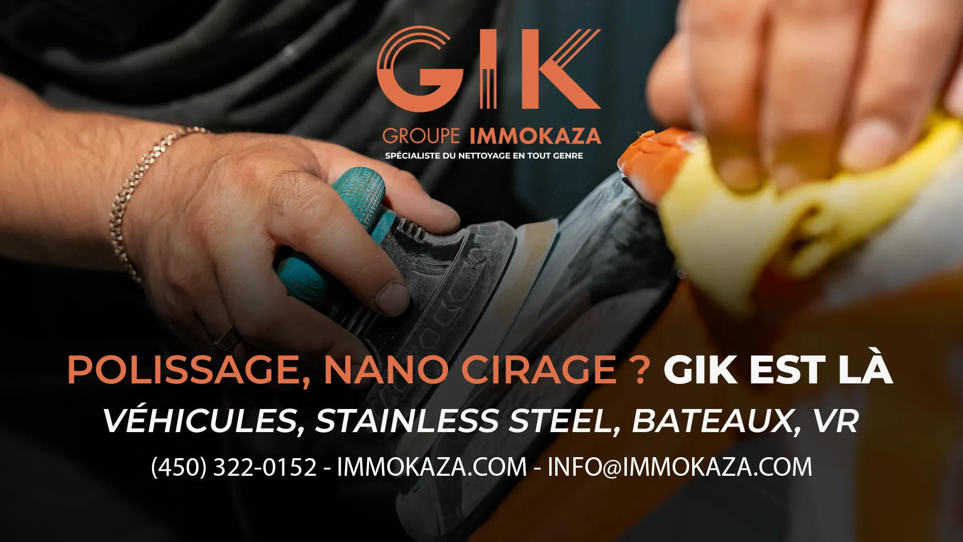 POLISSAGE, NANO CIRAGE, VÉHICULE, STAINLESS STEALL, BATEAUX, VR